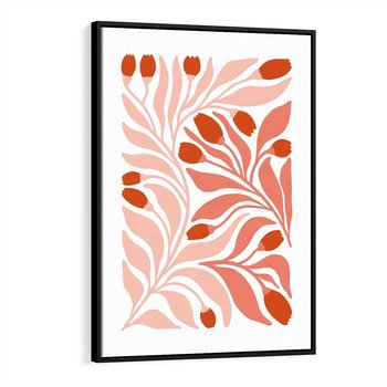 Obraz w ramie 70x100 - Nieskrępowane wyobraźnie kolorów - kwiaty, pastelowe kolory - rama czarna