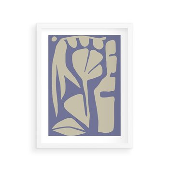 Plakat w ramie 50x70 - Echa Wizualnej Transcendencji - skandynawski styl, plakat - rama biała