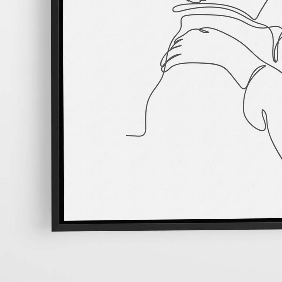 Obraz w ramie 50x50 - Bezgraniczne Tańce - para zakochanych, kobieta i mężczyzna - rama czarna