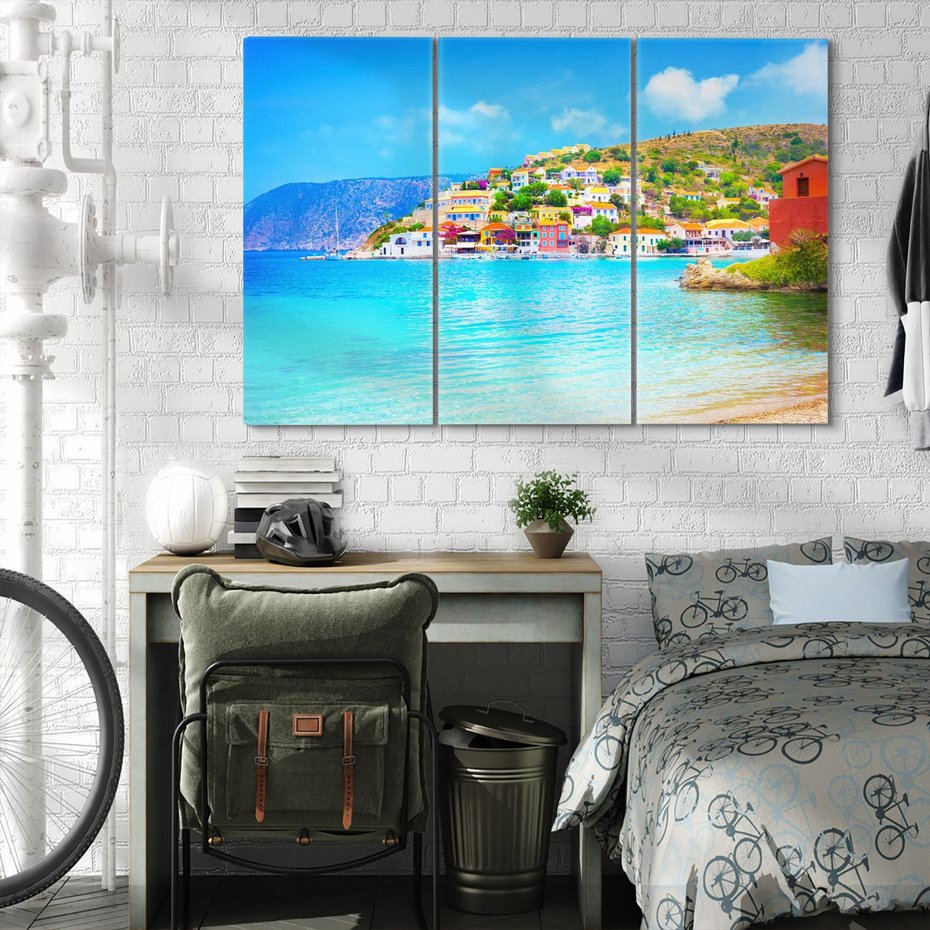 Obraz na płótnie 120x80 - Urok greckich wysp nad morzem - Grecja, morze