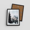 Plakat w ramie 30x40 - Góry, Las i Śnieg na Obrazie - góry, las - rama czarna