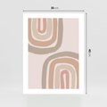 Plakat bez ramy 30x40 - Migotliwe Tęczowe Przestrzenie - abstakcyjne tęcze, delikatne odcienie beżu