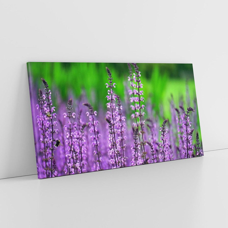 Obraz na płótnie 120x60 - Lawenda magia purpury - lawenda, kwiaty