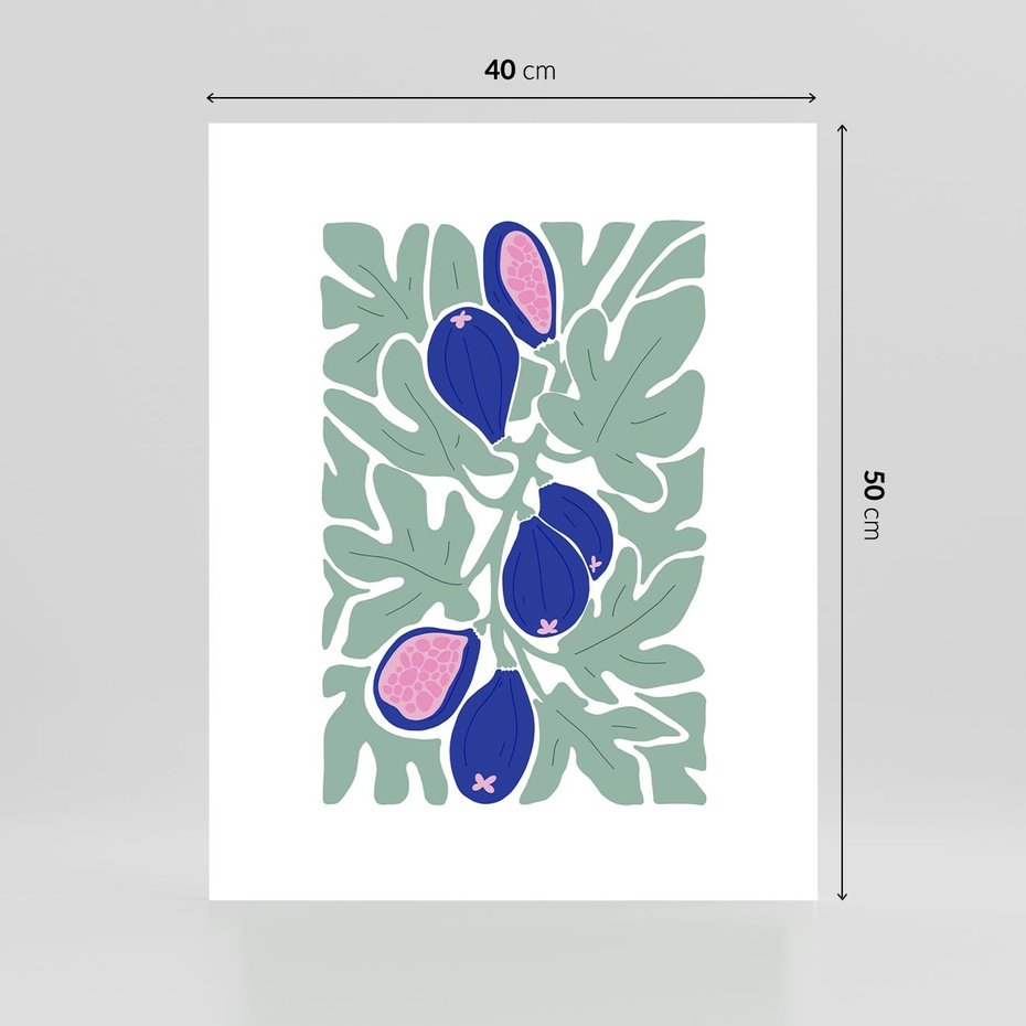 Plakat bez ramy 40x50 - Figi Fioletu - figi, sztuka nowoczesna