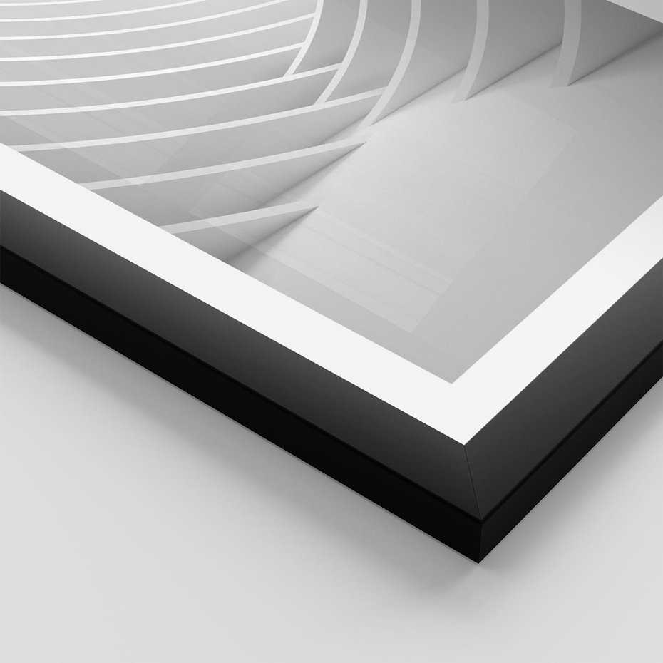 Plakat w ramie 50x70 - Nowoczesna Ekspresja - abstrakcja, 3D - rama czarna
