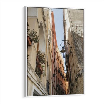 Obraz w ramie 80x120 - Włoskie uroki - włoskie, uliczki - rama biała