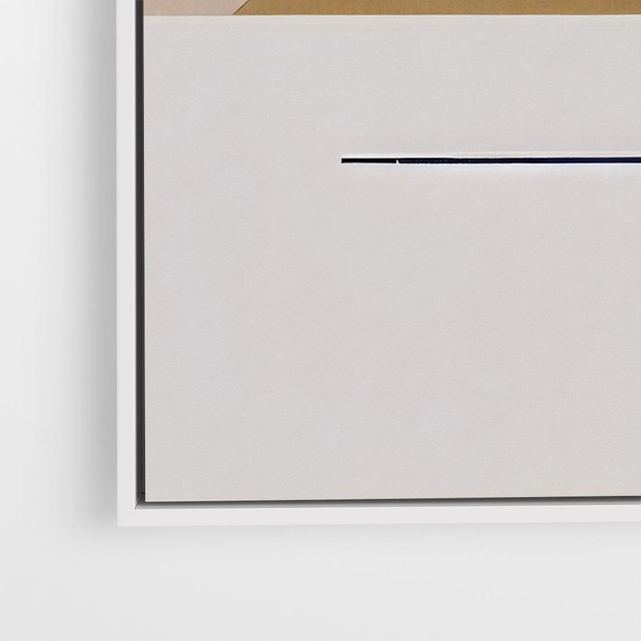 Obraz w ramie 70x50 - Sztuka Abstrakcji - geometryczne kształty, kolorowe prostokąty - rama biała