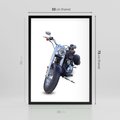 Plakat w ramie 50x70 - Motocykl w ruchu - motor, bike - rama czarna