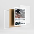 Plakat w ramie 40x50 - Śnieżna Opowieść - górski krajobraz, zima w górach - rama biała