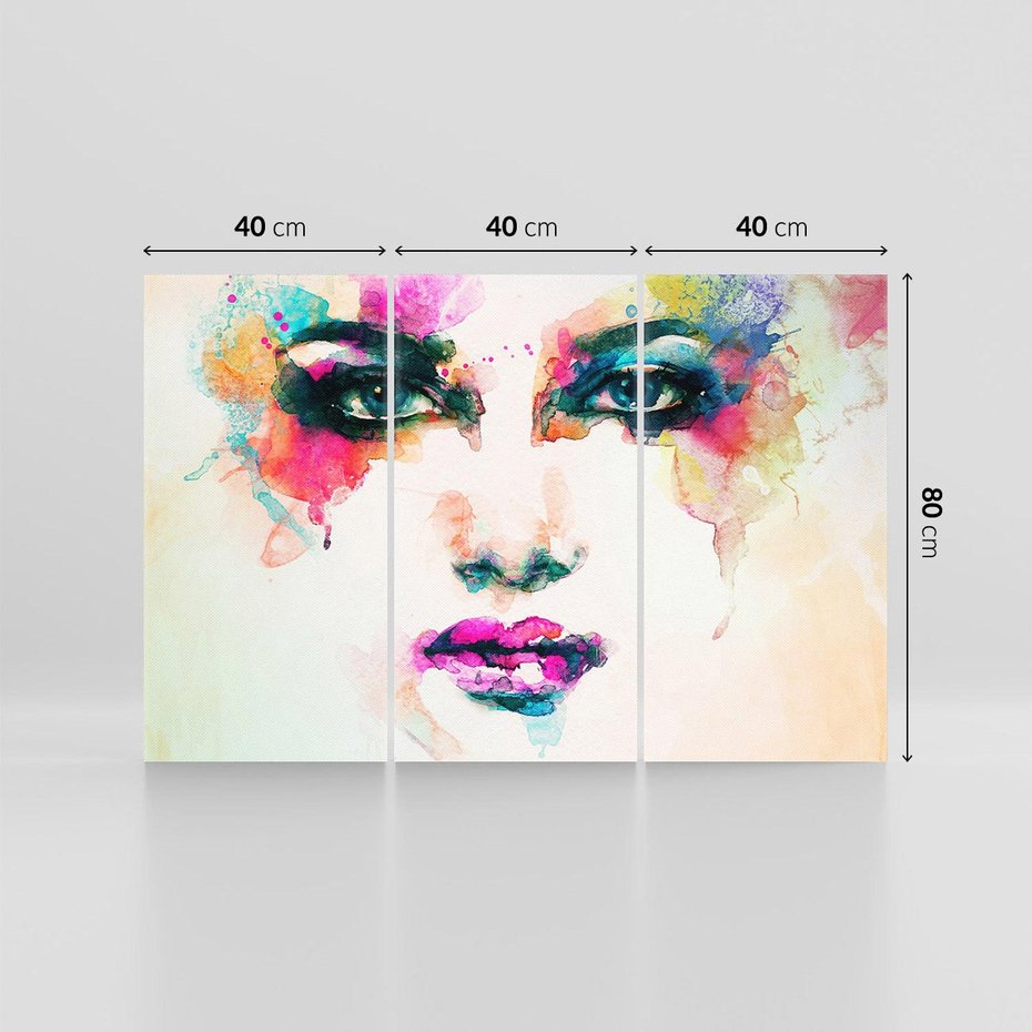 Obraz na płótnie 120x80 - Kobieta Abstrakcja Twarz - kobieta, abstrakcja