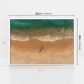 Obraz w ramie 120x80 - Oaza Relaksu - plaża, morze - rama biała