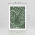 Plakat w ramie 50x70 - Zieleń Kształtująca Spokój - zielony plakat, roślinne inspiracje - rama biała