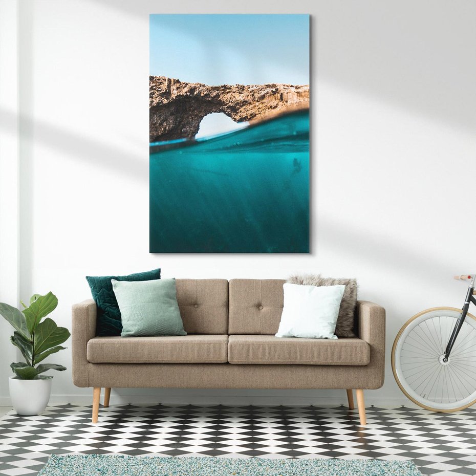 Obraz na płótnie 70x100 - Tajemnicza Podwodna Kraina - fotografia, podwodna jaskinia