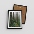 Plakat w ramie 30x40 - Mgliste Marzenia - artystyczna fotografia, las - rama czarna