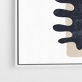 Obraz w ramie 80x80 - Opowieść Przenikających Energii - inspiracja mattise, abstrakcja - rama biała