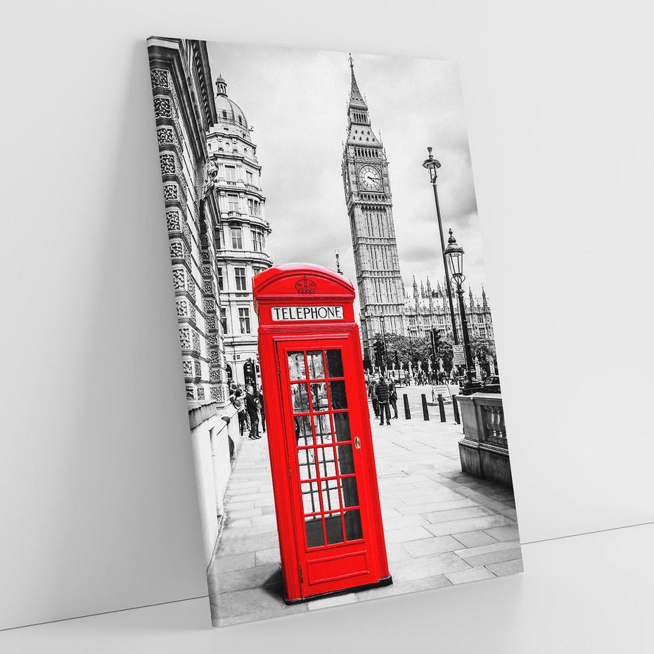 Obraz na płótnie 80x120 - Ikoniczna budka w Londynie - Londyn, budka