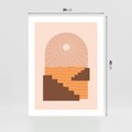 Plakat bez ramy 30x40 - Słoneczne Inspiracje w Stylu Boho - boho grafika, słońce