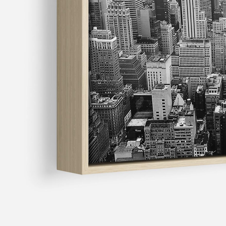 Obraz w ramie 50x50 - Majestatyczne Wysokości - Nowy Jork, wieżowce - rama drewno