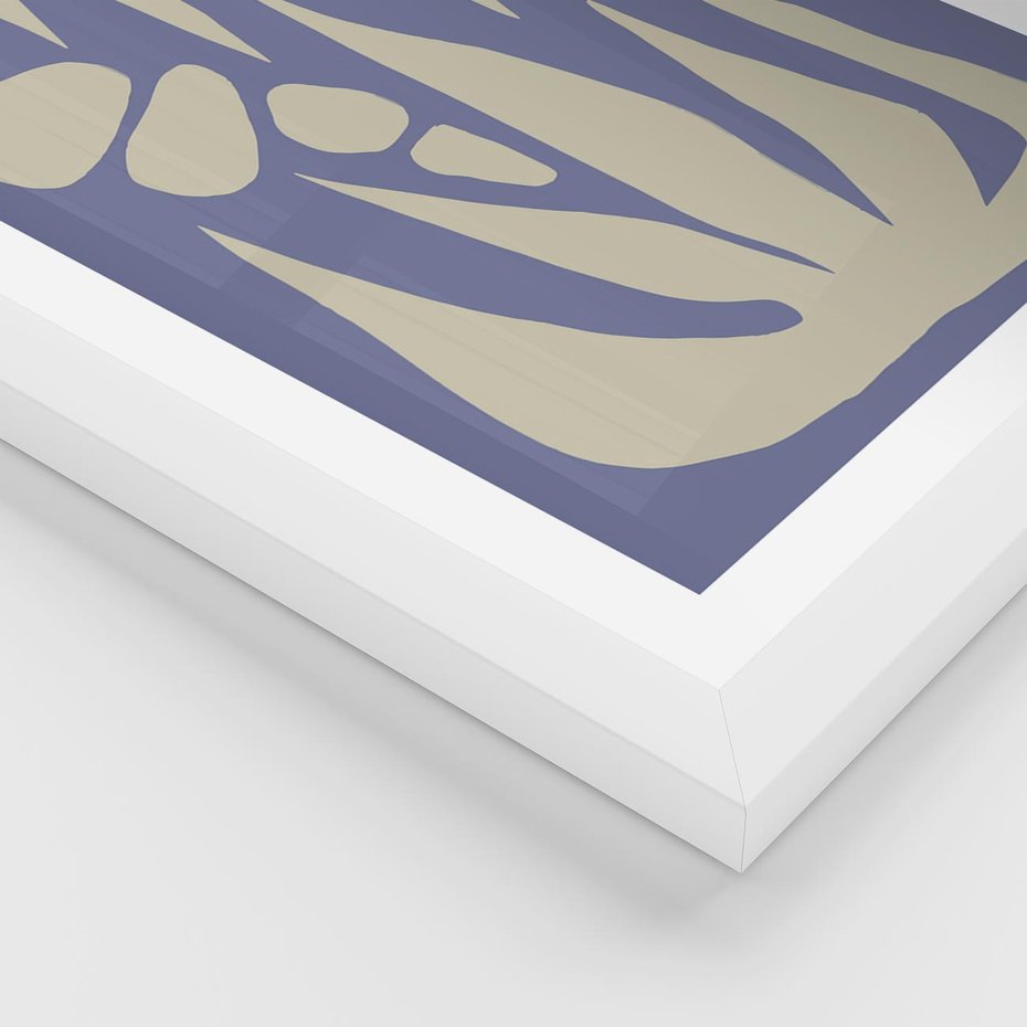 Plakat w ramie 30x40 - Kształty Niewidzialnych Granic - abstrakcyjna sztuka, skandynawski styl - rama biała