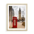 Plakat w ramie 50x70 - Symbol Big Benu - Londyn, budka - rama drewno