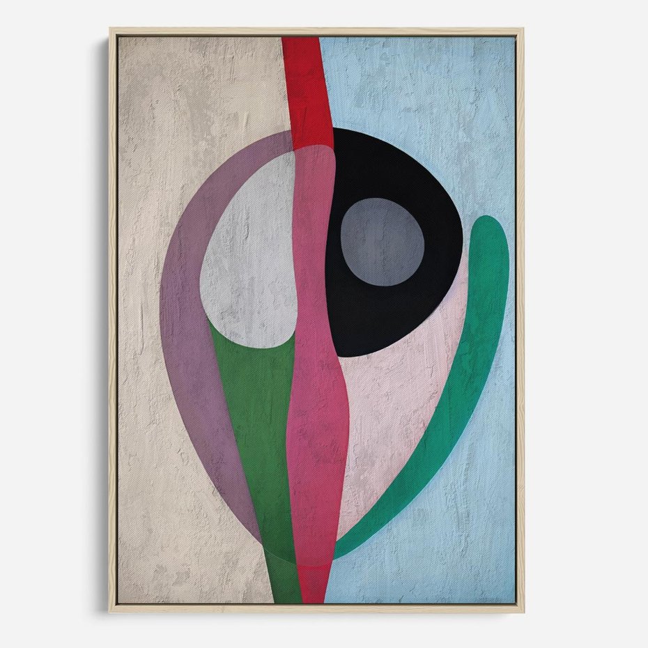 Obraz w ramie 50x70 - Wibracje Kolorów Marzeń - abstrakcyjne dziwne kształty, olejny obraz - rama drewno