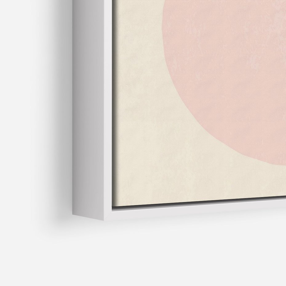 Obraz w ramie 80x120 - Migotliwe Wzory - geometryczne kształty, koła - rama biała