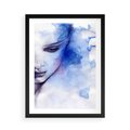 Plakat w ramie 50x70 - Graficzna magia kobiecej twarzy - grafika, kobieta - rama czarna