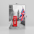 Obraz na płótnie 50x70 - Londyńska Budka przy Big Benie - Londyn, budka