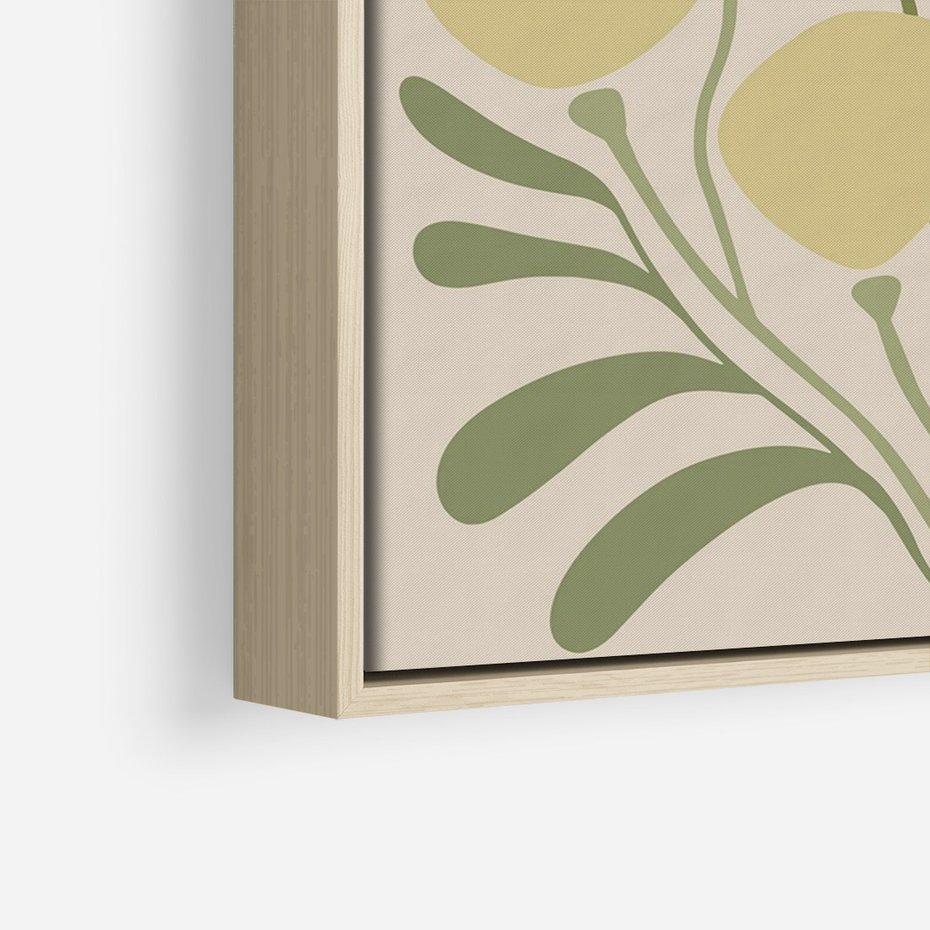 Obraz w ramie 50x70 - Uspokojenie Wśród Roślin - nowoczesny plakat, roślinność - rama drewno