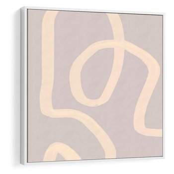 Obraz w ramie 80x80 - Nowoczesne Odbicia - minimalistyczny obraz, nowoczesny - rama biała