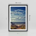 Plakat w ramie 50x70 - Plaża i morze - plaża, morze - rama czarna