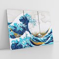 Obraz na płótnie 120x80 - Wzburzone Morze - wielka fala w kaganawie, Hokusai