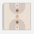 Obraz w ramie 50x50 - Zgeometryzowane Wizje - boho plakat, minimalizm - rama biała