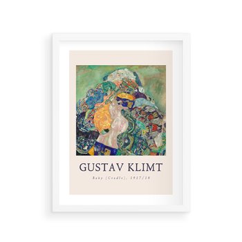 Plakat w ramie 40x50 - Sztuka z Reprodukcją G. Klimta - Gustav Klimt, reprodukcja - rama biała