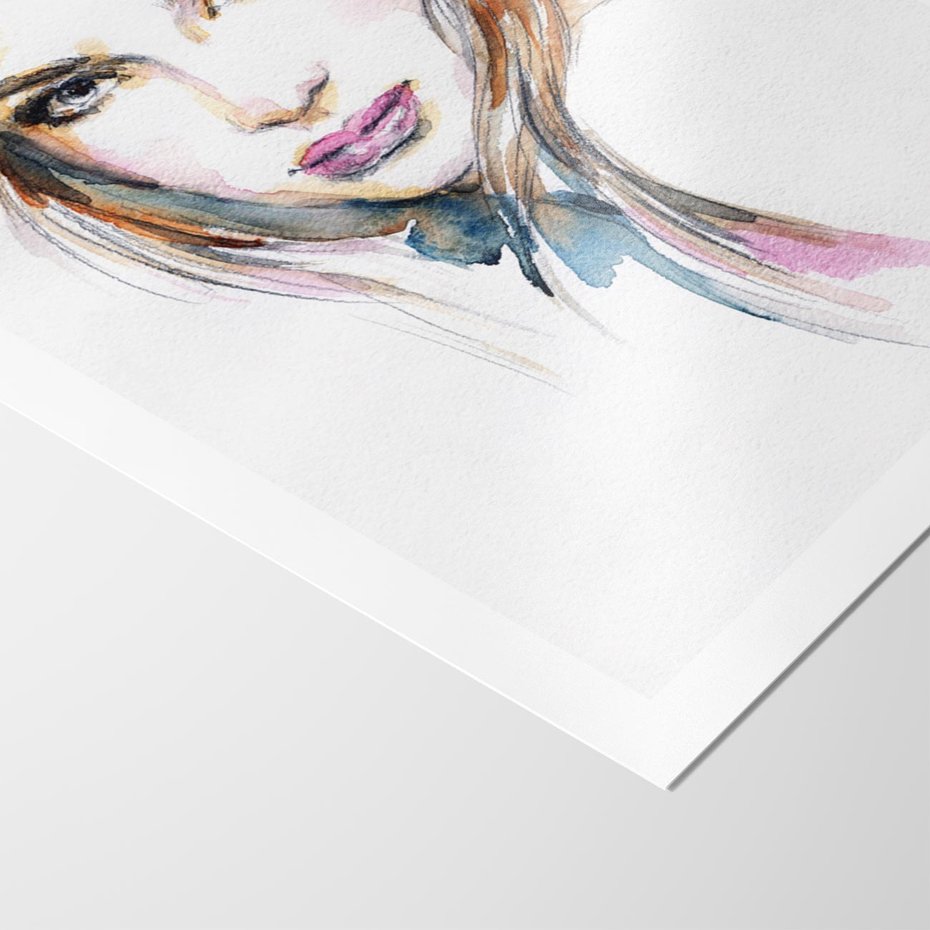 Plakat bez ramy 40x50 - Abstrakcyjny portret kobiecy - grafika, kobieta