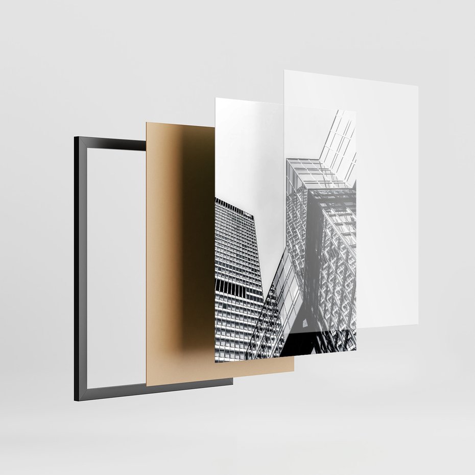 Zestaw obrazy w ramie 30x40 galeria - Architektura, sztuka, nowoczesna - rama czarna