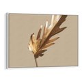 Obraz w ramie 100x70 - Piękno w Detalu - złoty, liść - rama biała