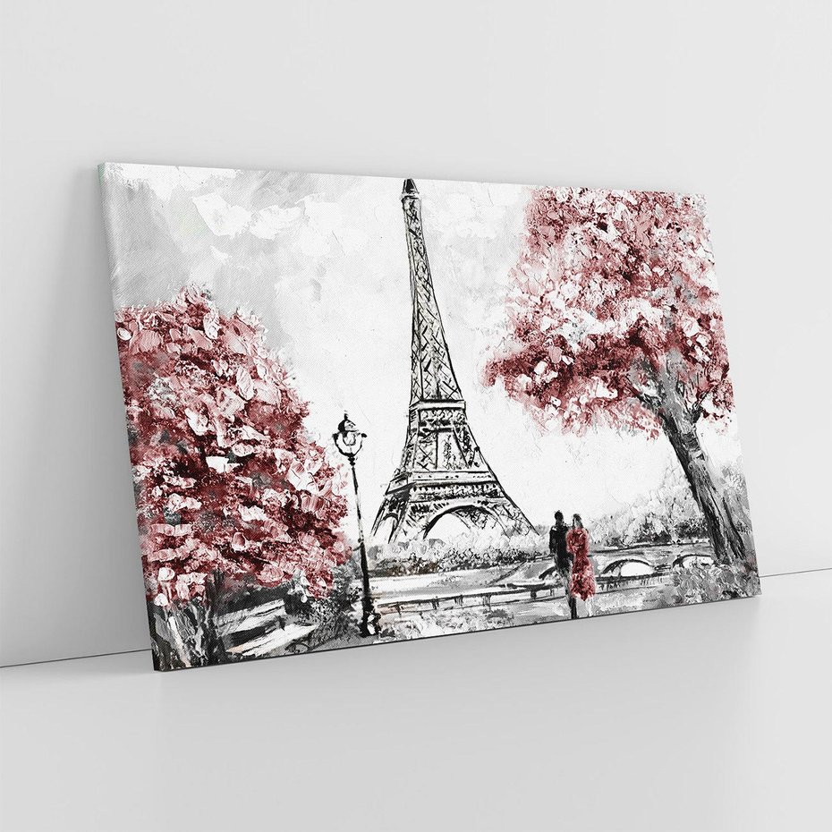 Obraz na płótnie 120x80 - Romantyczny Paryż - Paryż, Wieża