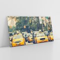Obraz na płótnie 140x70 - Miasto Taksówek - taksówki, miasto