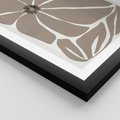 Plakat w ramie 50x70 - Złudne Zmysły - abstrakcyjny kwiat, beże i brązy - rama czarna