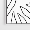 Obraz w ramie 50x70 - Liście Mocy - mroczna sztuka, minimalizm - rama biała