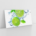 Obraz na płótnie 100x50 - Świeżość limonek w wodzie - limonki, woda