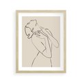 Plakat w ramie 40x50 - Bezkresny Taniec - kobieta, szkic - rama drewno