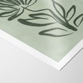 Plakat bez ramy 21x30 - Zieleń Wyjątkowego Ukojenia - zielona abstrakcja, zgaszona zieleń
