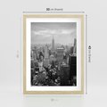Plakat w ramie 30x40 - Majestatyczne Wysokości - Nowy Jork, wieżowce - rama drewno