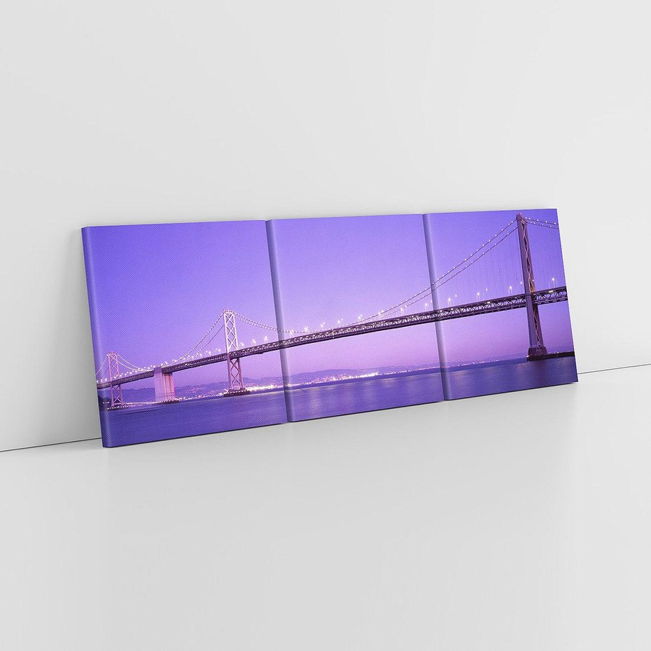 Obraz na płótnie 90x30 - Most nad rzeką w USA - most, rzeka