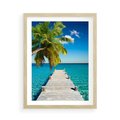 Plakat w ramie 50x70 - Hawajskie Palmy - palma, morze - rama drewno