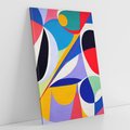 Obraz na płótnie 50x70 - Kolorowe Przesunięcia Kształtów - abstrakcyjny obraz olejny, żywe kolory