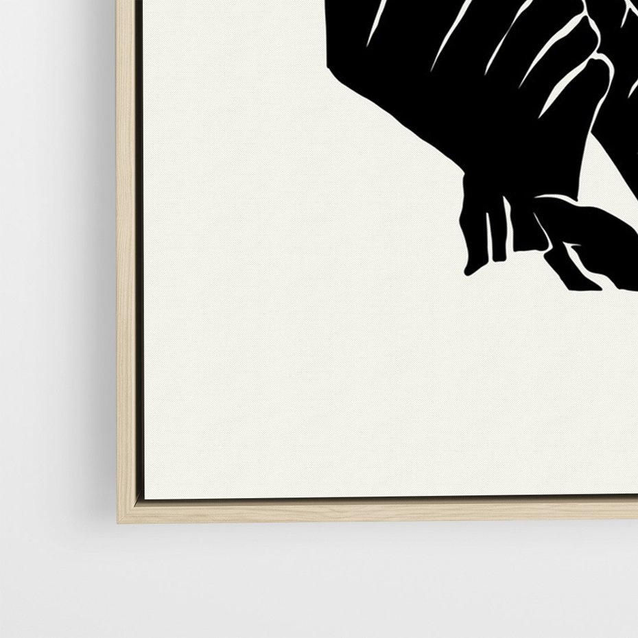 Obraz w ramie 50x70 - Rytmy roślinnego życia - nowoczesna sztuka, minimalistyczny styl - rama drewno