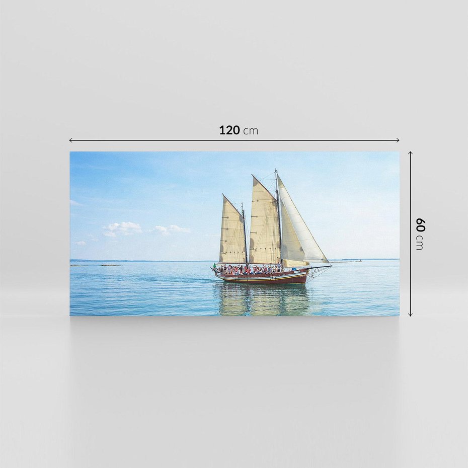 Obraz na płótnie 120x60 - Żaglowiec na morzu - statek, żagowiec